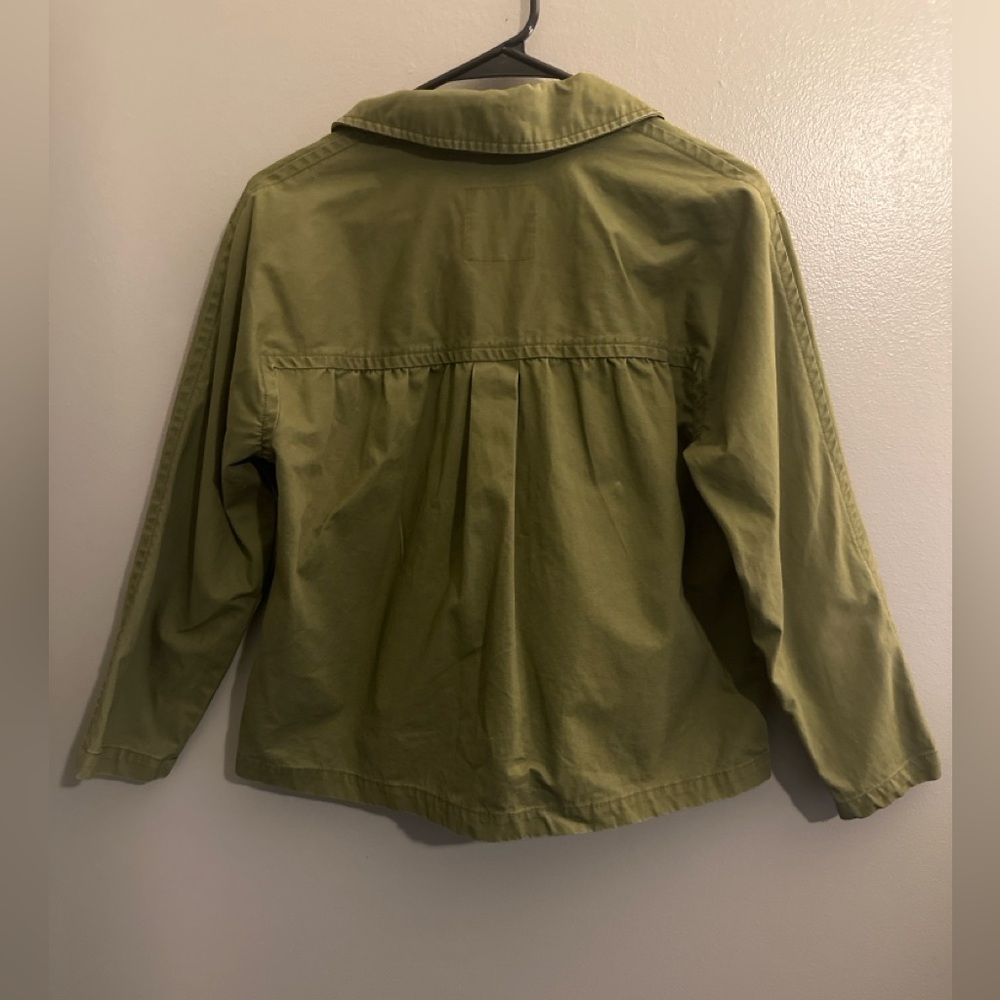 Madewell Baylow Cropped Jacket XXS Olive Utility Cotton Chore Minimalist - Picture 11 of 11